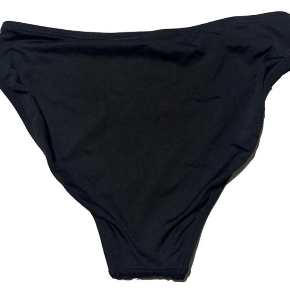 Michael Kors Women's Black Solid High Leg High Waist Bikini Swim Bottom